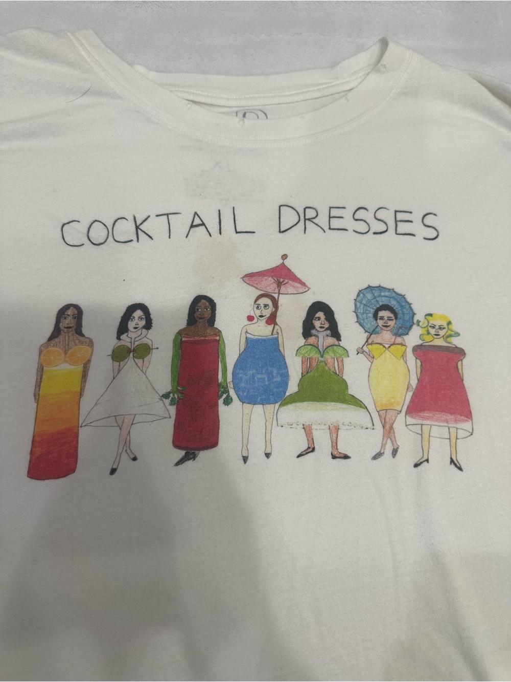 Women’s White Graphic Tee - Cocktail Dresses
